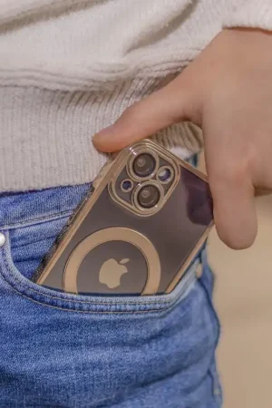 Offre Exclusive Coverzs Coque rigide iPhone 14 avec protection appareil photo (doré)