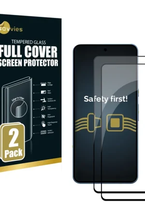 2x Savvies Xtreme Glass 2.5D Full Cover Protection d'écran en verre trempé pour Google Pixel 8 (noir) Paiement Sécurisé