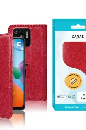 Prix Choc Etui portefeuille rouge pour Xiaomi Redmi 10C