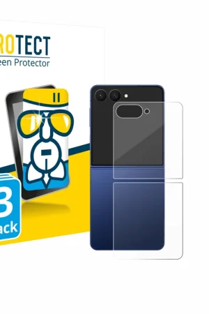 Dernière Chance 3 Pièces BROTECT AirGlass Protection d'écran en verre pour Samsung Galaxy Z Flip 7 (Arrière)