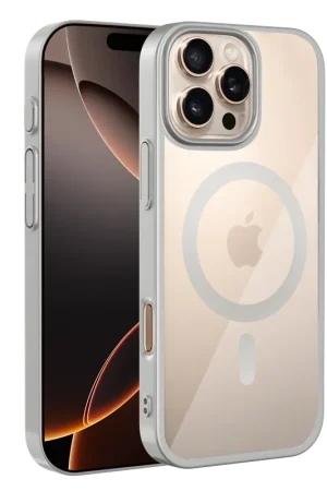 Meilleure Vente Coverzs Coque rigide transparent MagSafe iPhone 14 Pro (argent)