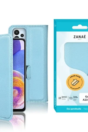 Soldes Etui Portefeuille Zanae Bleu pour Galaxy A23