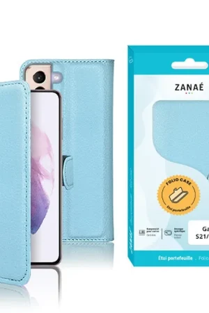 Achat Immédiat Etui Portefeuille Zanae Bleu pour Galaxy S21 / S21 5G