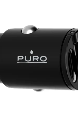 Solde Double Chargeur voiture USB C+C PD 30W Power Delivery Mini Noir Puro