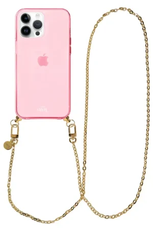 Livraison Gratuite xoxo Wildhearts Coque rose avec long cordon Dreamy - iPhone 15 Pro