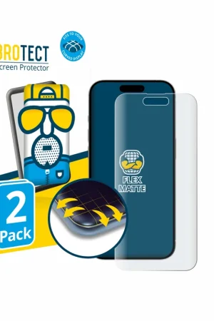 Prix Promo 2 Pièces BROTECT Flex Matte Full-Cover Protection d'écran intégral mat pour Apple iPhone 15