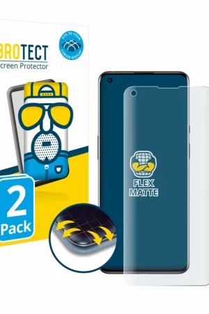 Réduction 2 Pièces BROTECT Flex Matte Full-Cover Protection d'écran intégral mat pour OnePlus 9 Pro