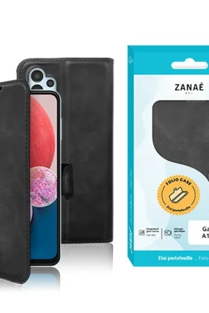 Satisfait Ou Remboursé Etui Portefeuille Zanae Columbia pour Galaxy A13 4G Noir