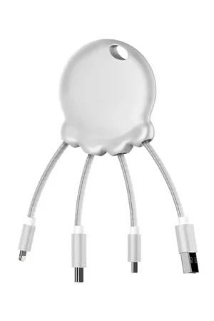 Prix Réduit Câble USB multi-connecteurs Octopus blanc Xoopar