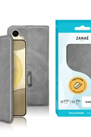 Commande En Gros Étui Portefeuille Zanaé Columbia pour Galaxy S24 Gris