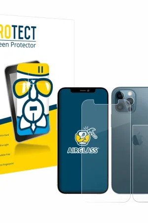 BROTECT AirGlass Protection d'écran en verre pour Apple iPhone 12 Pro (Avant+Arrière) Paiement Sécurisé