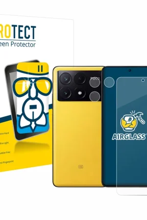 BROTECT AirGlass Protection d'écran en verre pour Xiaomi Poco X6 Pro (Avant+Caméra) Dernier Modèle