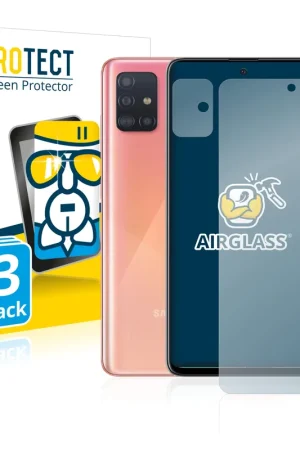 Acheter En Ligne 3 Pièces BROTECT AirGlass Protection d'écran en verre pour Samsung Galaxy A51 (Avant+Caméra)