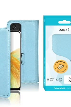 Achat Immédiat Étui Portefeuille Zanae Galaxy A33 5G Bleu clair