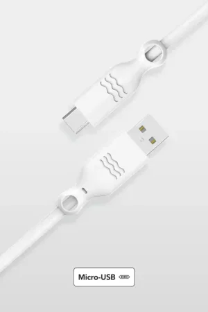 Câble Recyclable USB A/micro USB 2 m Blanc Just Green Dernière Chance