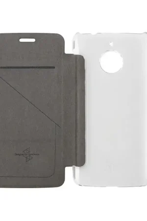 Authentique Etui pour Motorola E4 Plus - Folio Case Black Made For Moto