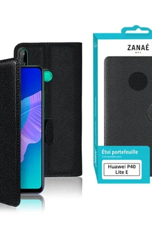 Prix Choc Etui Portefeuille Zanae Huawei P40 Lite E Noir