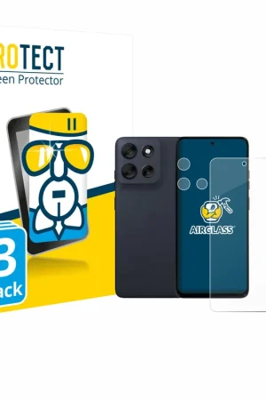 Affaire À Saisir 3 Pièces BROTECT AirGlass Protection d'écran en verre pour Motorola Moto G56 (Avant+Caméra)
