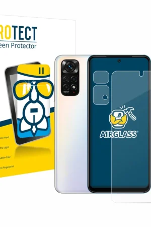 BROTECT AirGlass Protection d'écran en verre pour Xiaomi Redmi Note 11S (Avant+Caméra) Certifié