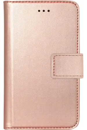 Etui folio universel rose métal taille S Nouvel Arrivage