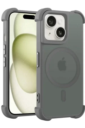 Prix Réduit Coverzs Coque Shock mate iPhone 14 avec MagSafe (gris)