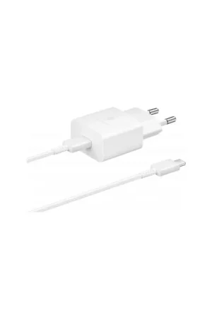 Chargeur maison 15W Power Delivery + Cable USB C/USB C Blanc Samsung Satisfait Ou Remboursé