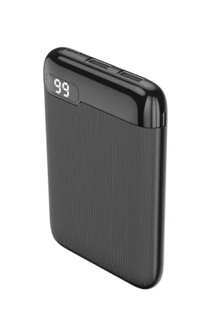 Usine Directe Batterie de secours 5 000 Mah noire avec affichage digital - SETTY