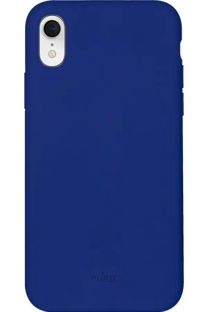 Coque iPhone XR Puro emi-rigide bleue Icon Retour Gratuit