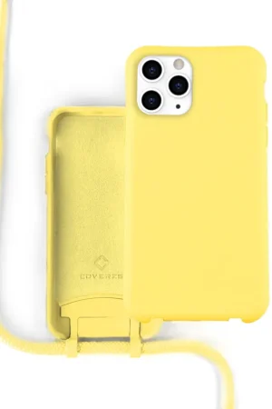 Coverzs Coque silicone avec cordon iPhone 11 Pro Max (jaune) Quantité Limitée