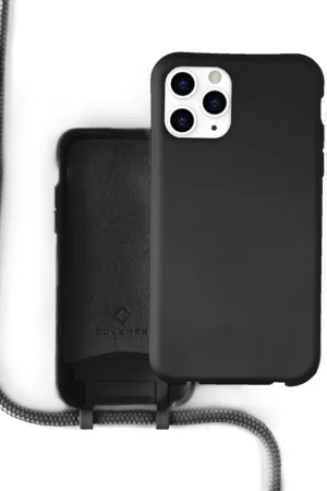 Petit Prix Coverzs Coque silicone avec cordon iPhone 11 Pro (noir)