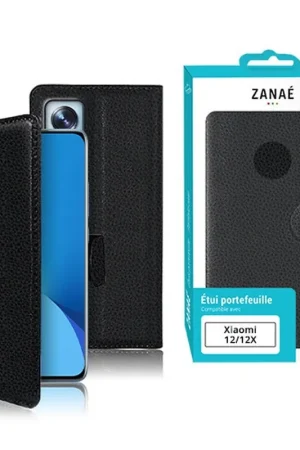 Quantité Limitée Etui Portefeuille Zanae Noir pour Xiaomi 12/12X