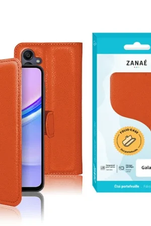 Prix Réduit Etui Portefeuille Zanae pour Galaxy A15 - Orange