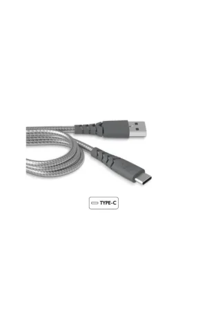 Câble Ultra-renforcé USB A/USB C 1,2m 3A Garanti à vie Gris Force Power Promotion