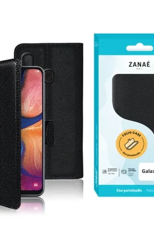 Commander Vite Etui Portefeuille Zanae pour Galaxy A20e Noir