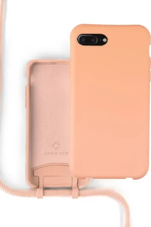 Coverzs Coque silicone avec cordon iPhone 7/8 Plus (orange) Livraison Express