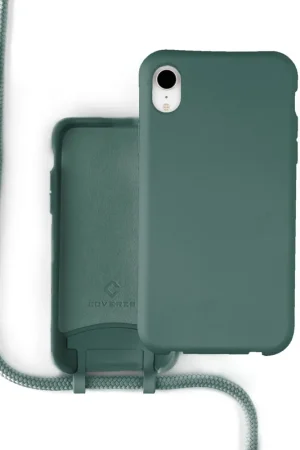 Coverzs Coque silicone avec cordon iPhone Xr (vert foncé) Acheter Direct
