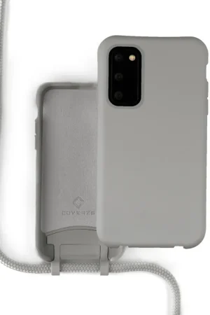 Top Vente Coverzs Coque silicone avec cordon Samsung Galaxy S20 FE (gris)