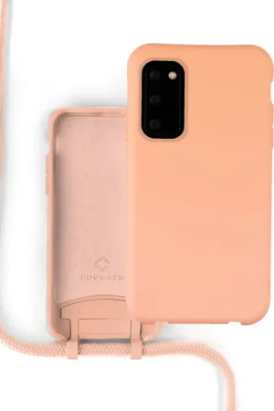 Coverzs Coque silicone avec cordon Samsung Galaxy S20 (orange) Promotion Saisonnière