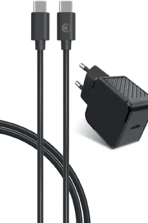 Achat Immédiat Chargeur maison 25W Power Delivery + Câble USB C/USB C Noir Bigben