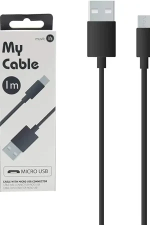 Muvit Life - MY CABLE MICRO USB 1M NOIR Acheter Direct