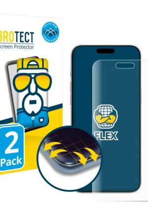 2 Pièces BROTECT Flex Full-Cover film de protection pour Apple iPhone 16 Plus Commander Maintenant