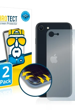 2 Pièces BROTECT Flex Full-Cover film de protection pour Apple iPhone SE 3 2022 (Arrière) Populaire