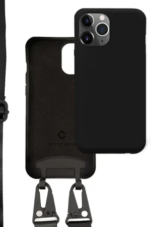 Commander Maintenant Coverzs Coque silicone à bande épaisse iPhone 11 Pro (noir)