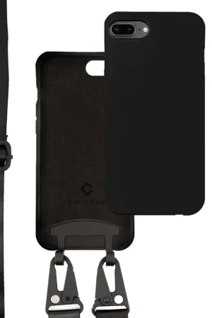 Coverzs Coque silicone à bande épaisse iPhone 7/8 Plus (noir) Populaire