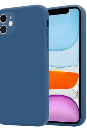 ShieldCase Coque silicone carrée iPhone 11 (bleu) Haute Qualité
