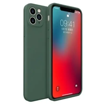 ShieldCase Coque silicone carrée iPhone 11 Pro Max (vert foncé) Livraison Express