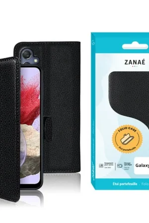 Certifié Etui Portefeuille Zanae pour Galaxy M34 5G Noir