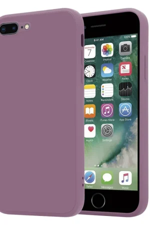 Pas Cher ShieldCase Coque silicone carrée pour iPhone 7 Plus / 8 Plus (bourgogne)