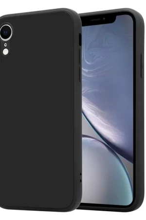 Vente Directe ShieldCase Coque silicone carrée iPhone Xr (noir)