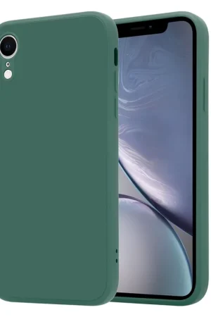 ShieldCase Coque silicone carrée iPhone Xr (vert foncé) Offre Exclusive